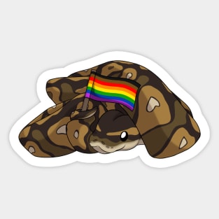 Ball Python Pride Flag Sticker